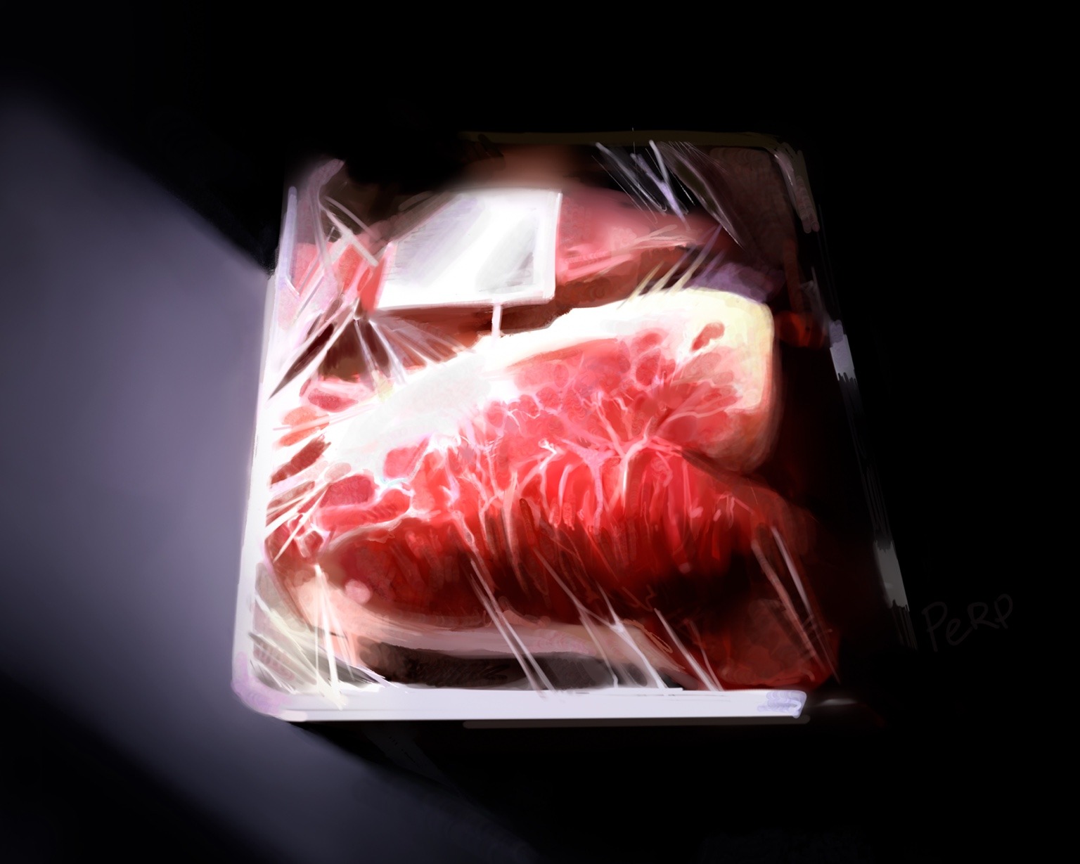 Digital Portrait of Meat by Maya Yaroshenko