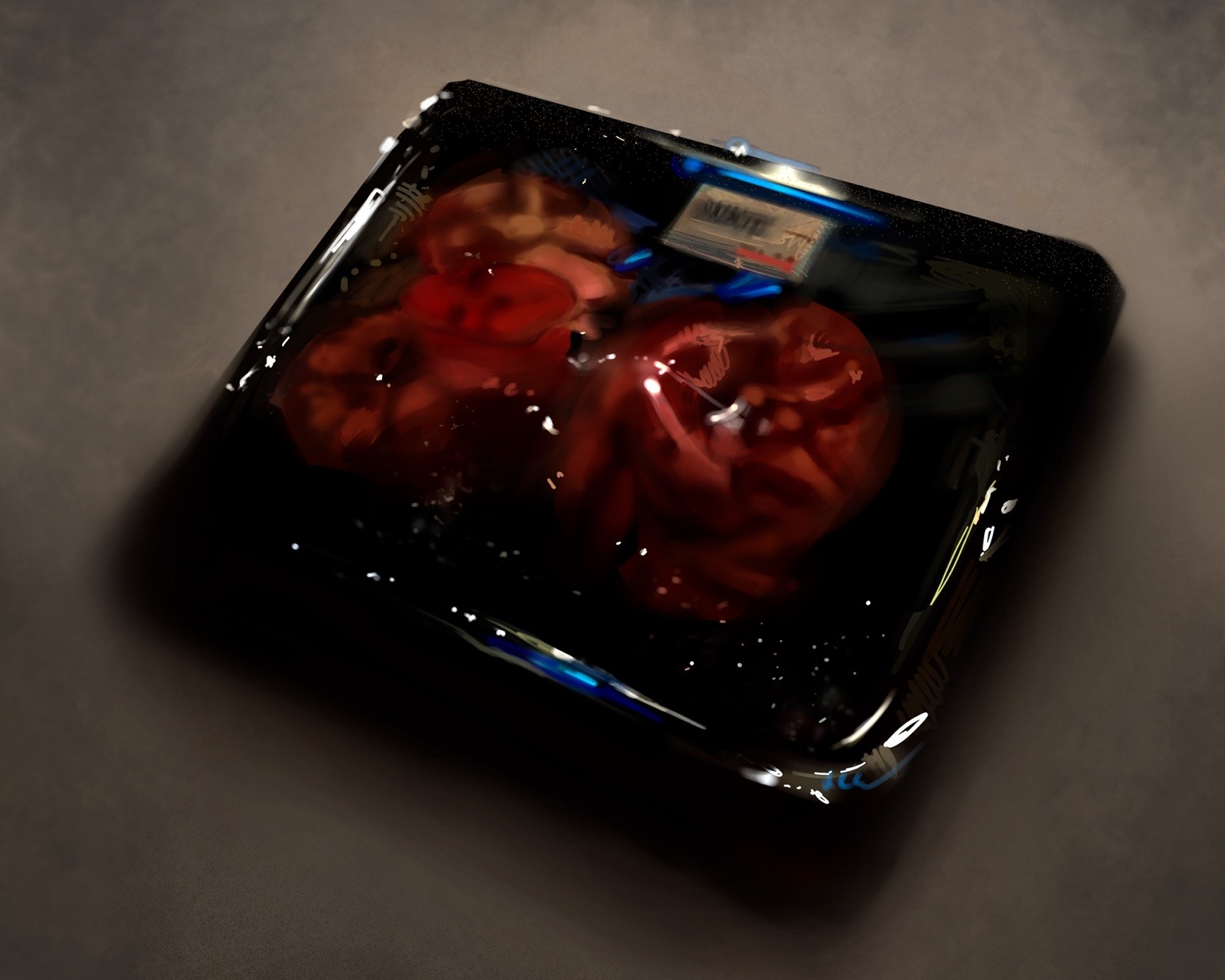 Digital Portrait of Lamb Brain by Maya Yaroshenko